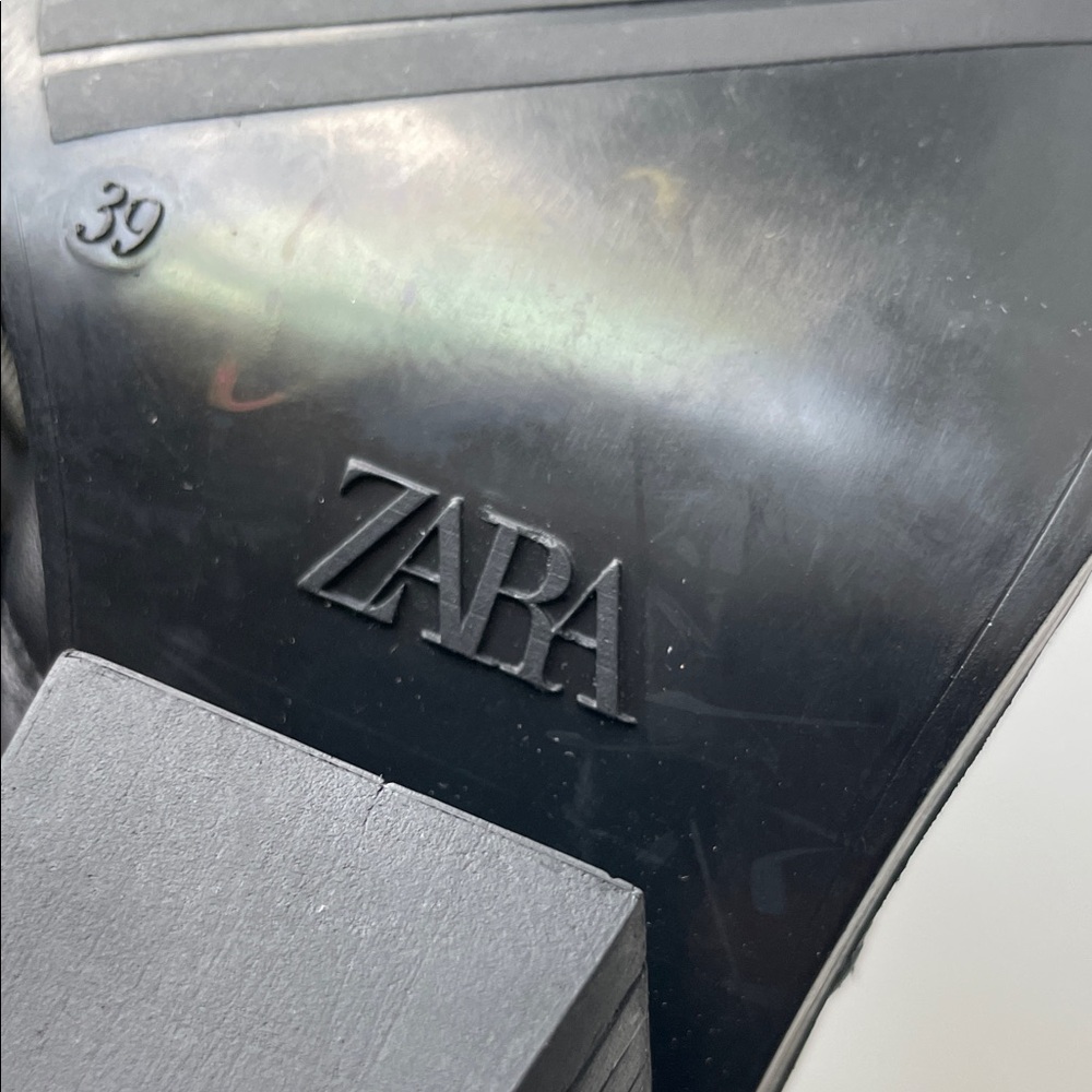 Zara Black Leather Women's Boots - Picture 3 of 12